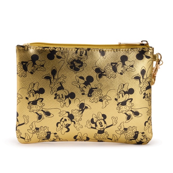 Disney's Minnie Mouse Gold Metallic Wristlet ❤️❤️NWT - Picture 2 of 3